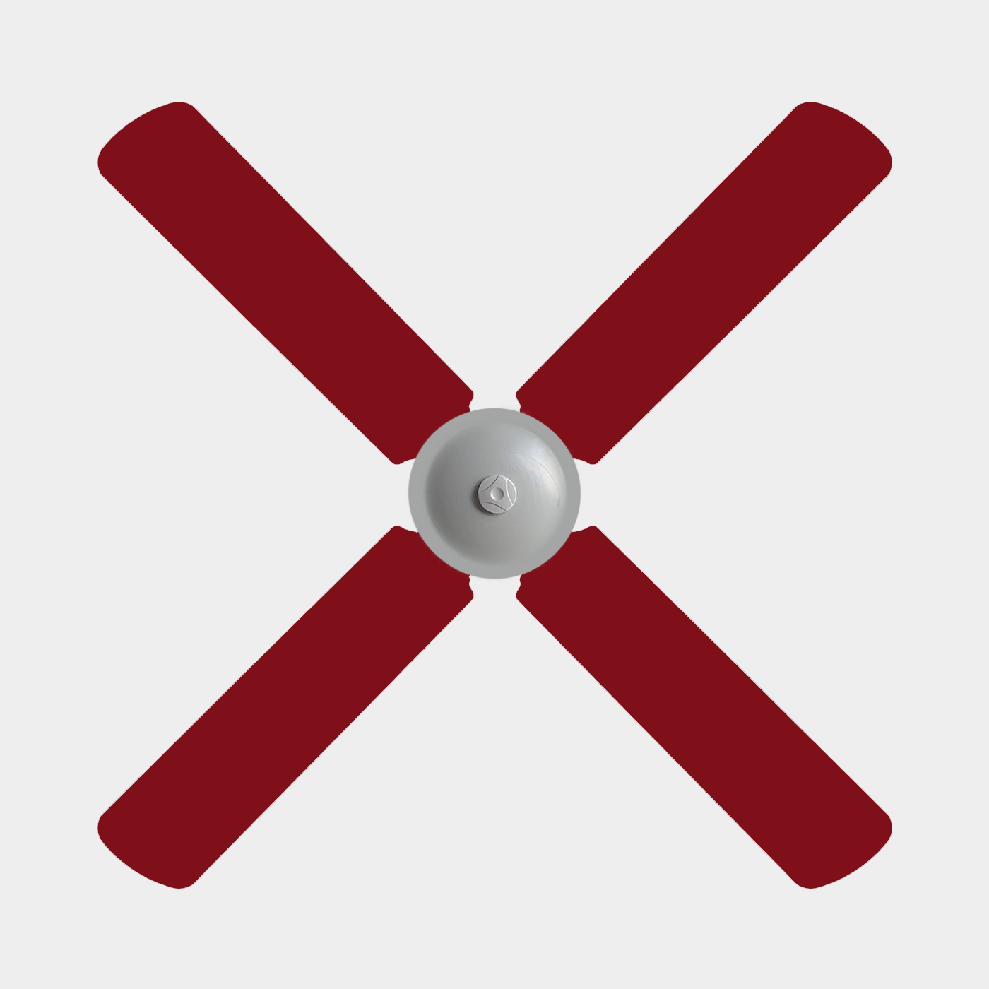 Four red fan blade covers