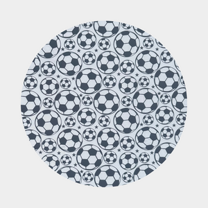 White background with black footballs soccer ball