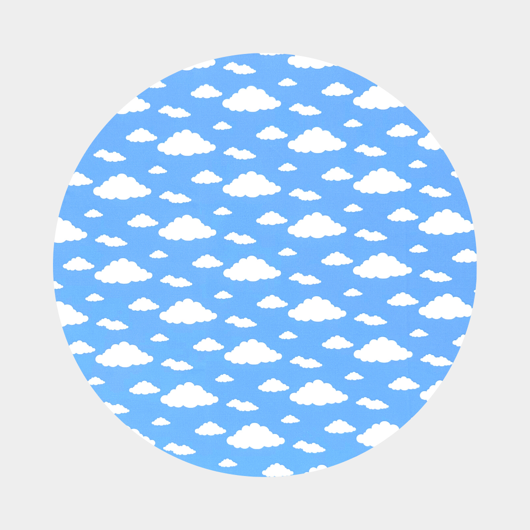 Sky blue background in white clouds