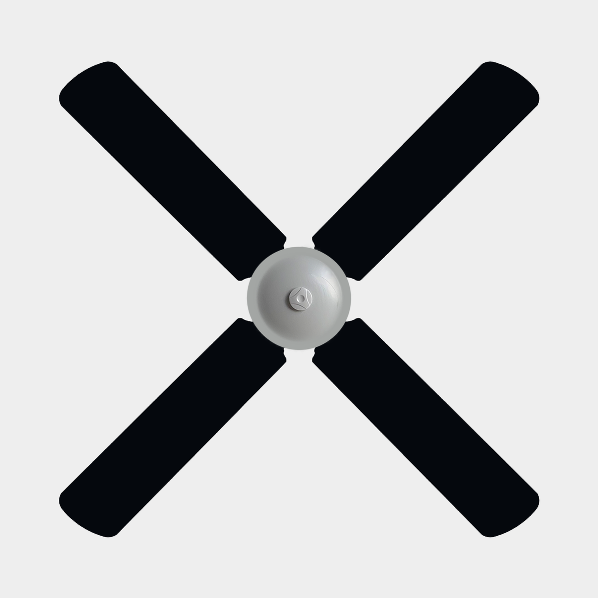 Four black fan blade covers