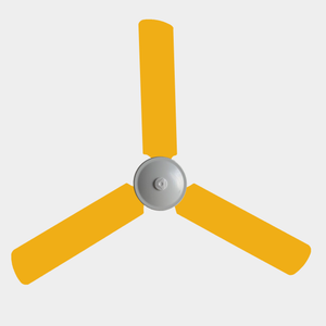 Vibrant yellow coloured fan blade covers