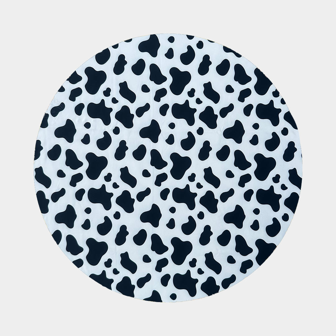 Cow print fabric swatch