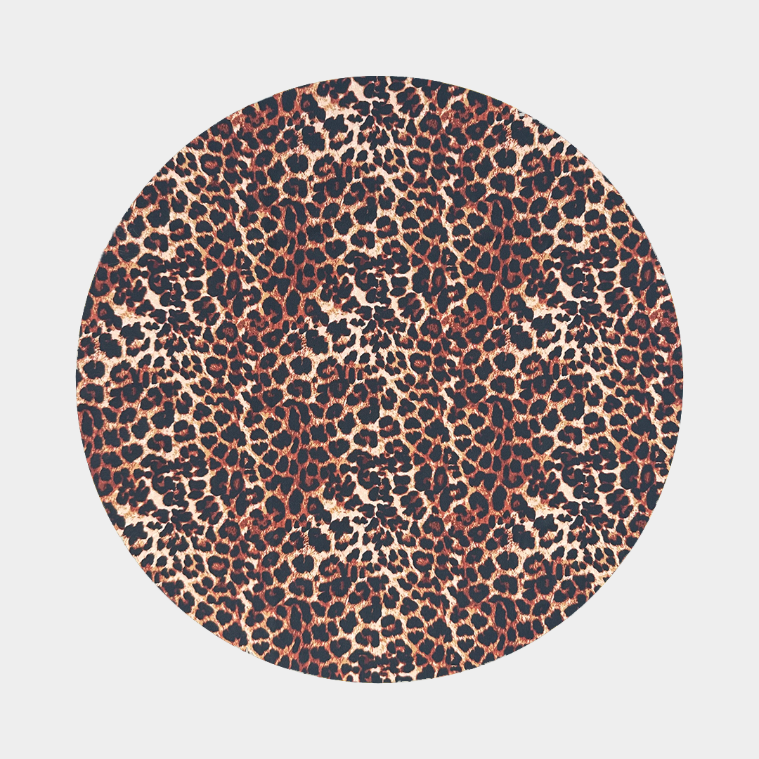 Leopard print fabric swatch