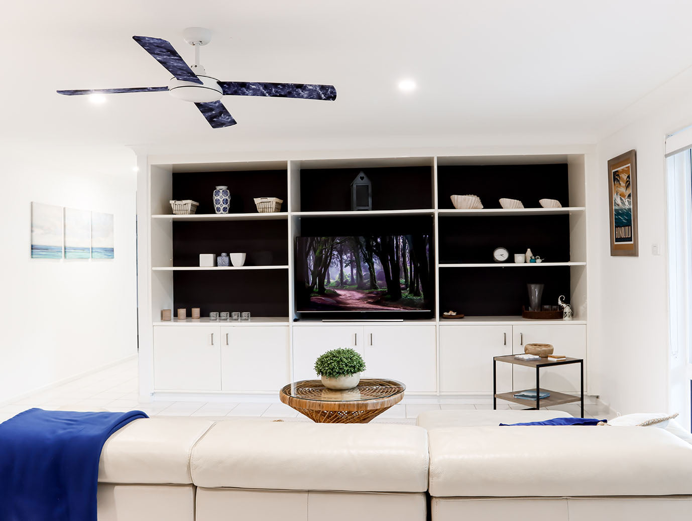 Fan Covers of the night sky in living room