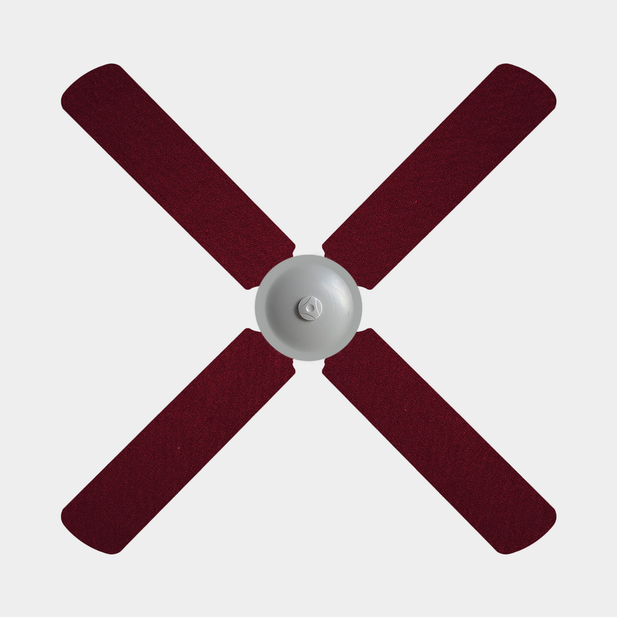 4 blade ceiling fan with maroon fan blade covers 