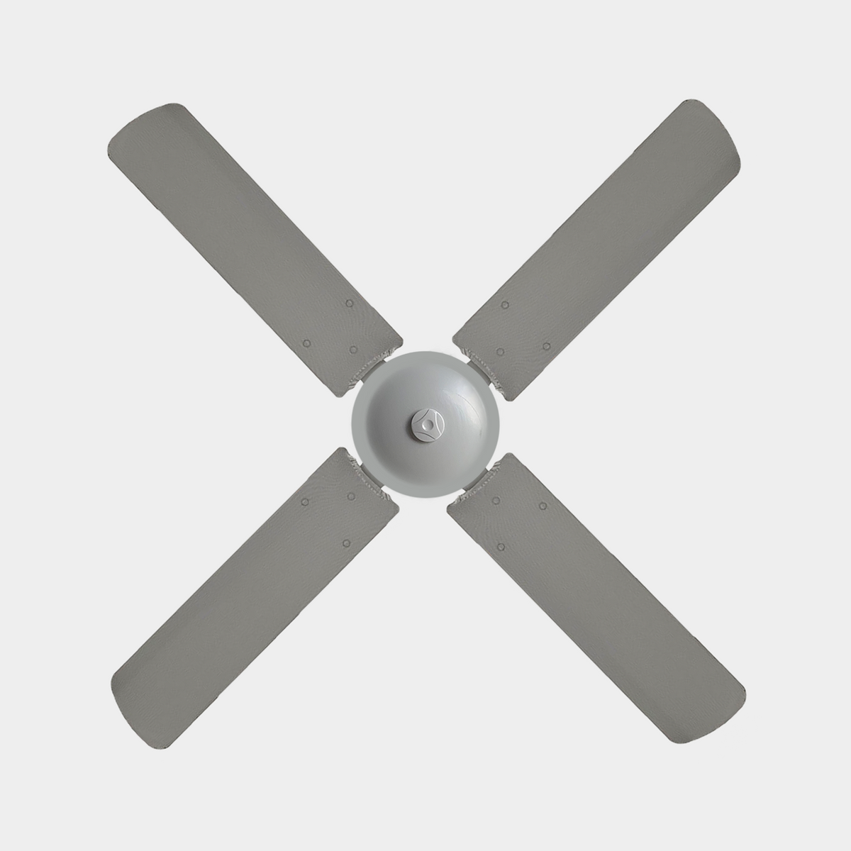 Four fan blades with white mesh covers