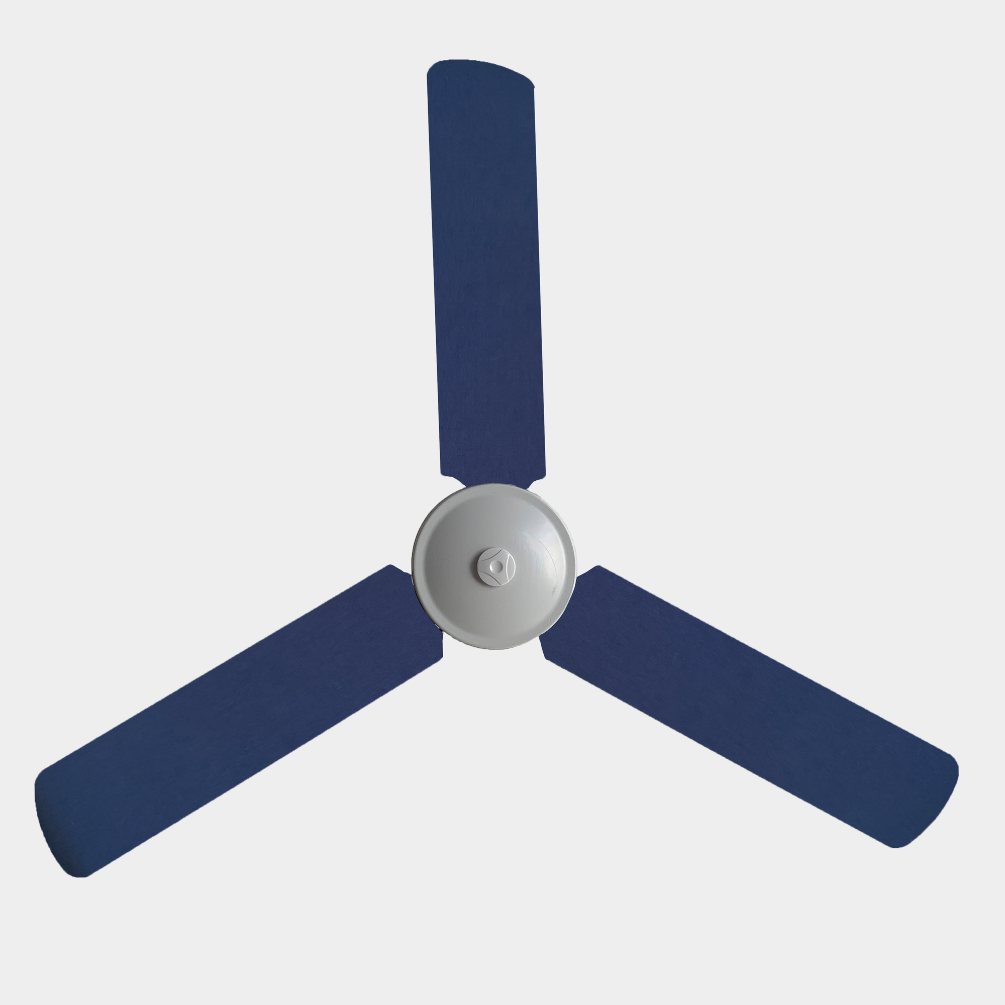 Three navy coloured fan blade covers