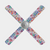 Pink, purple, orange, and white watercolour orchids ceiling fan blade covers on three blade fan
