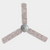 Three blade ceiling fan blade covers with rusty leaves on a beige background pattern