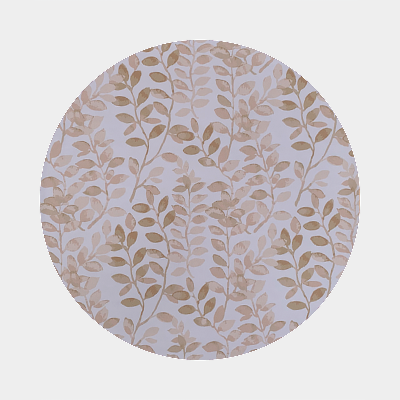 Fabric pattern with rusty leaves on a beige background