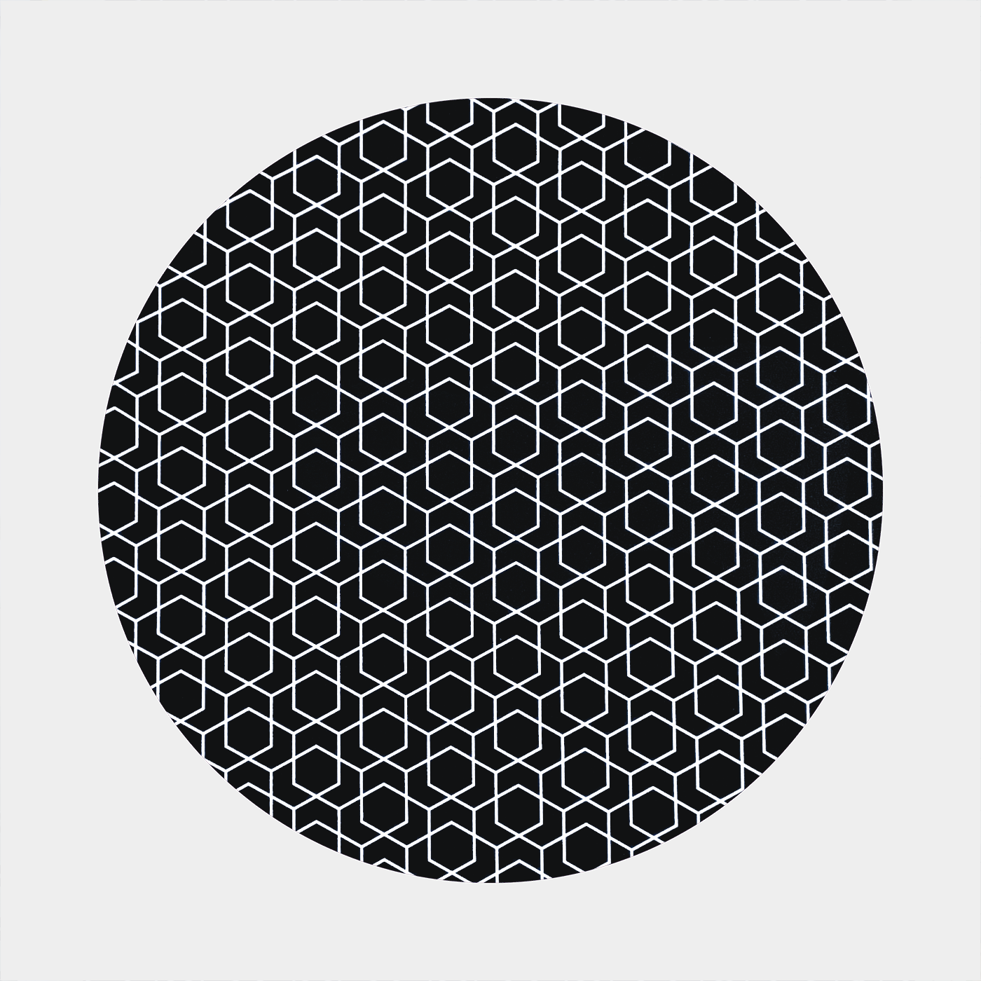 Pattern with black background and white geometric pattern
