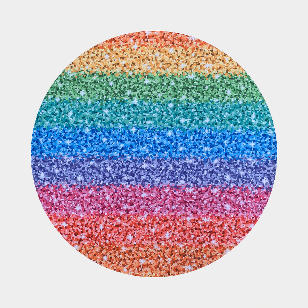 Red, orange, green, blue, purple, and pink, faux-glitter pattern